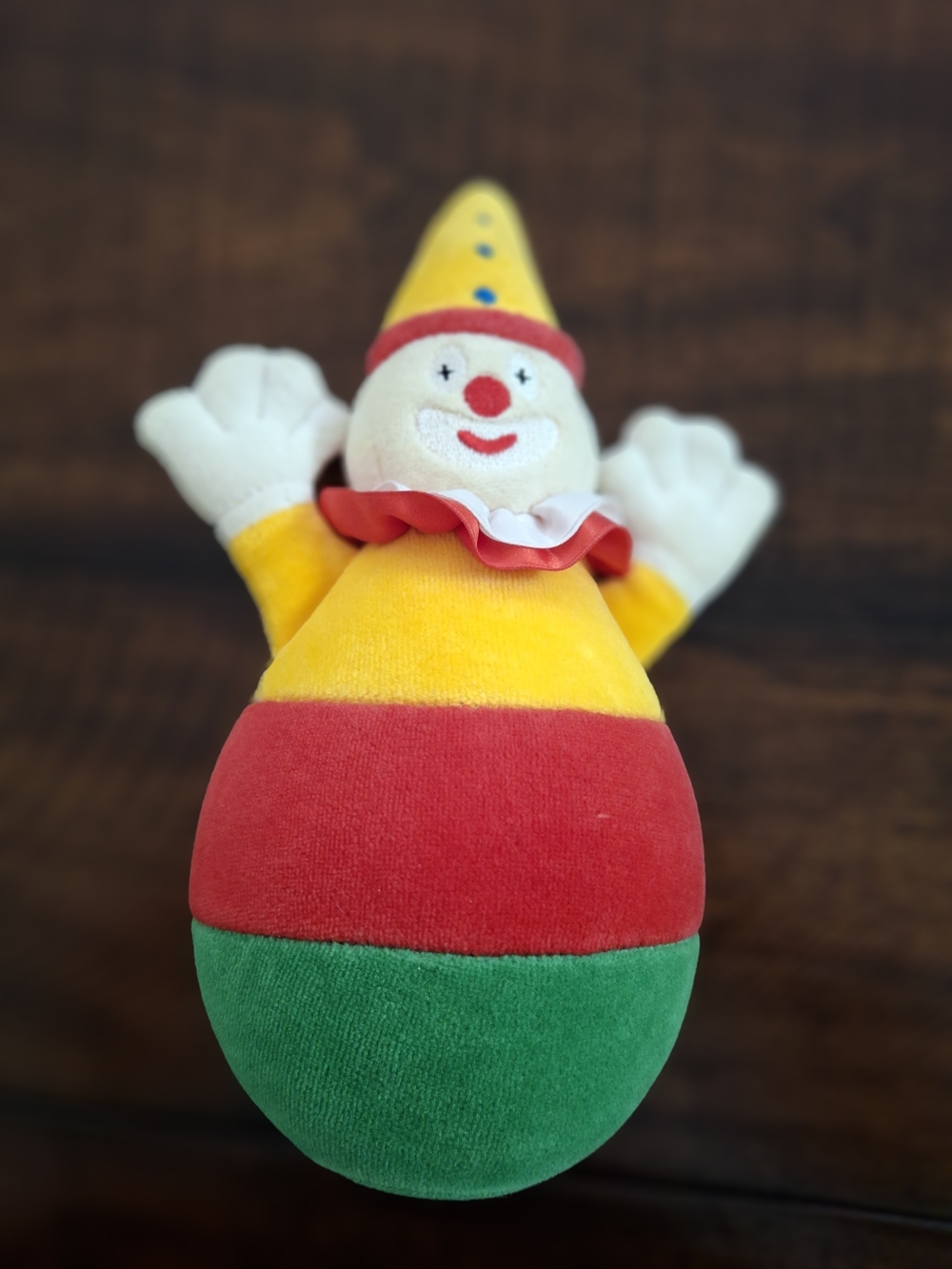 Rare BRIO Sweden Holiday Clown Preschool Wobble Weighted Jingles